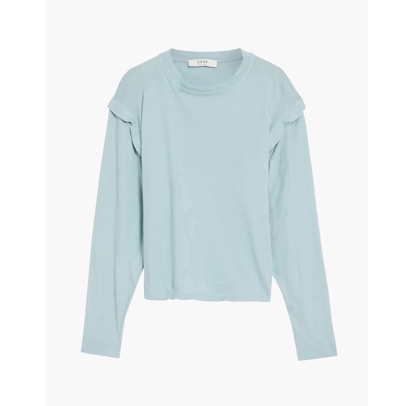 JOIE BLUE LONG SLEEVE COTTON JERSEY TOP - Picture 9 of 11